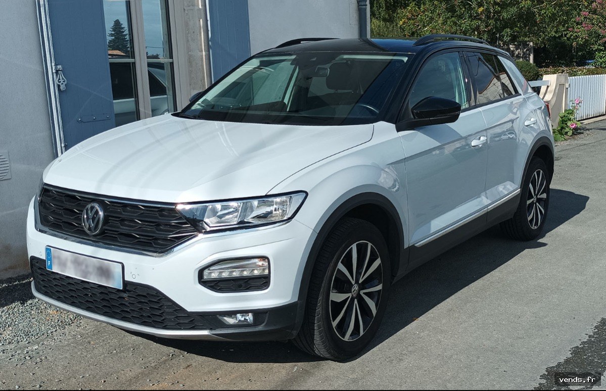 VW Volkswagen T-Roc blanc toit noir - Très bon état