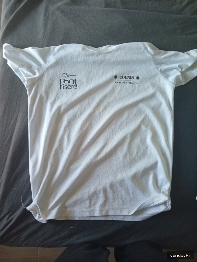 T-shirt running S Pont de l'Isère - Courir sur le 45e Parallèle