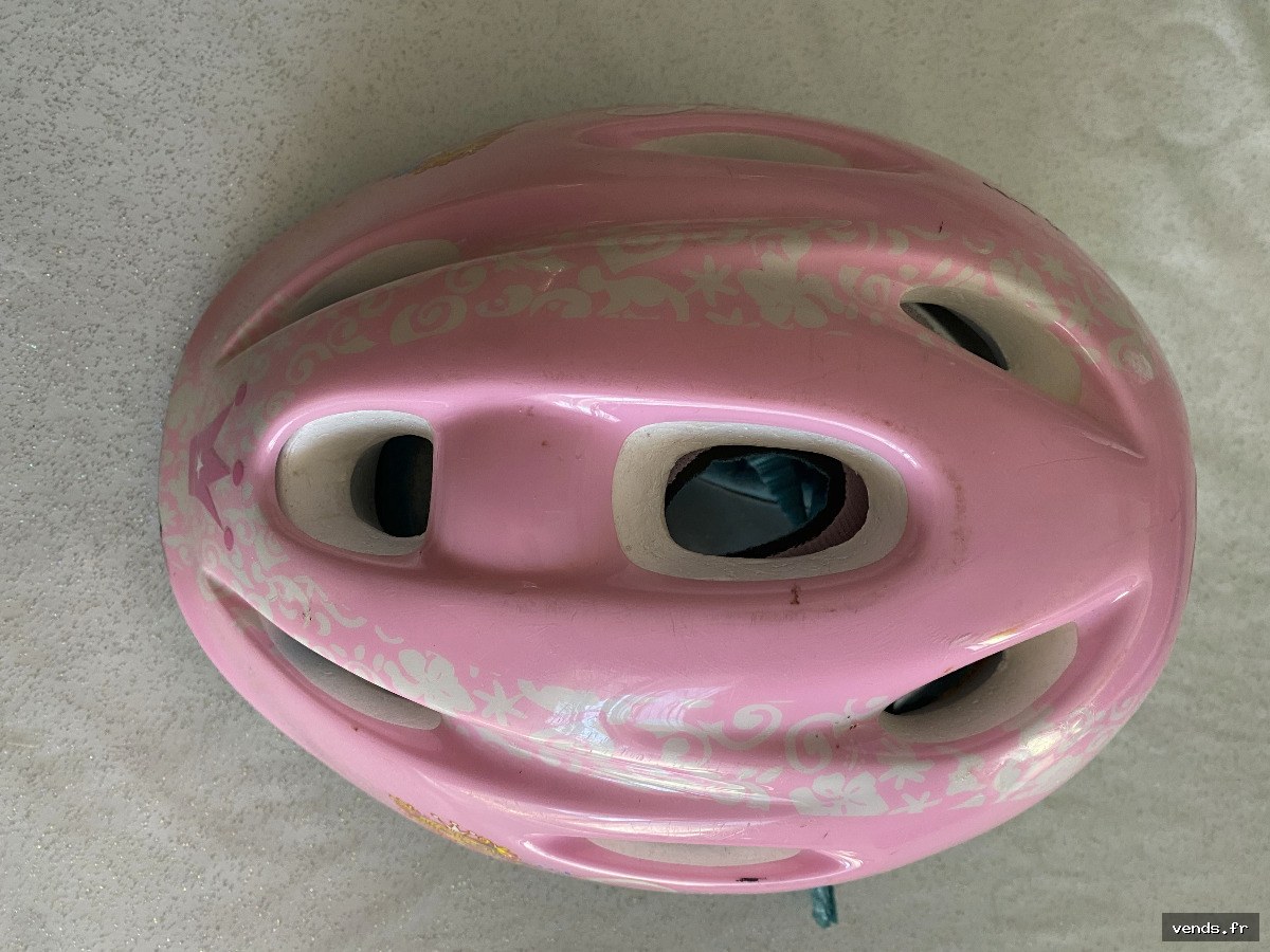 Casque vélo enfant rose fleuri - Protection tête légère et ventilé