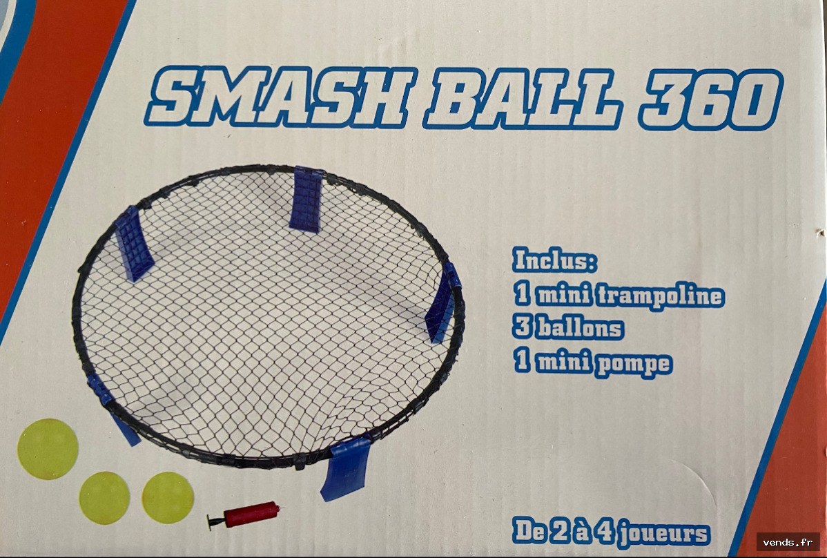 Smash Ball 360 – Jeu de Roundnet complet avec filet, 3 balles & pompe