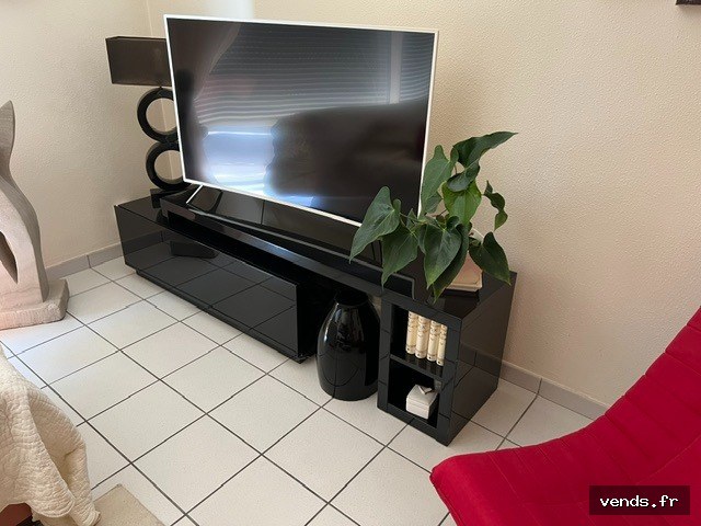 MEUBLE TELEVISION NOIR