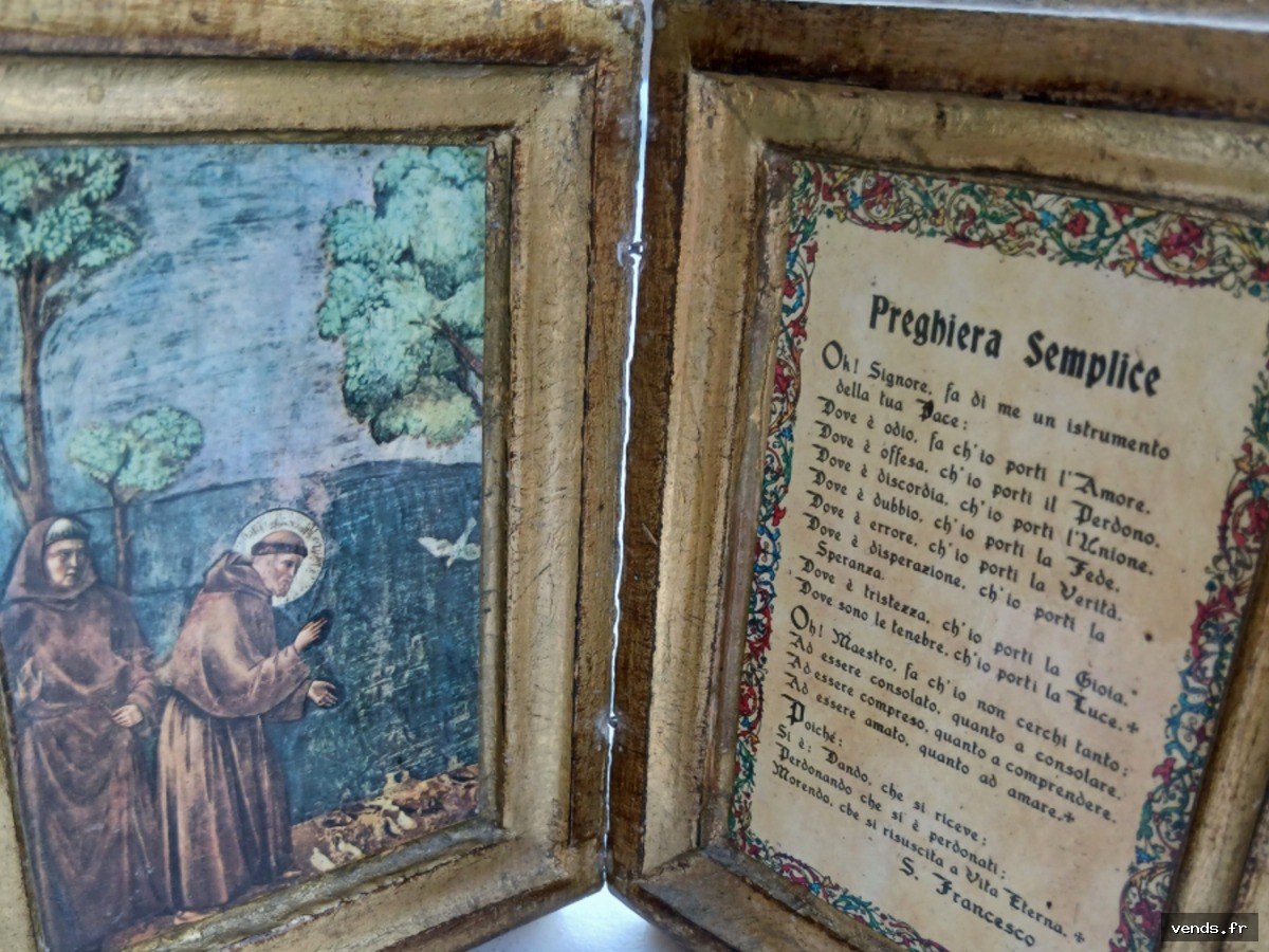 Coffret pliant de prières Saint François d'Assise