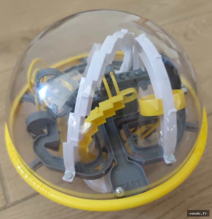 Perplexus labyrinthe 3D jaune et noir - Jeu de réflexe