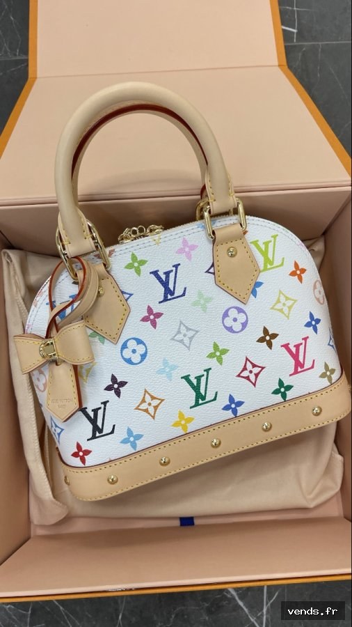 Sac à main Louis Vuitton Multicolore Blanc Crème