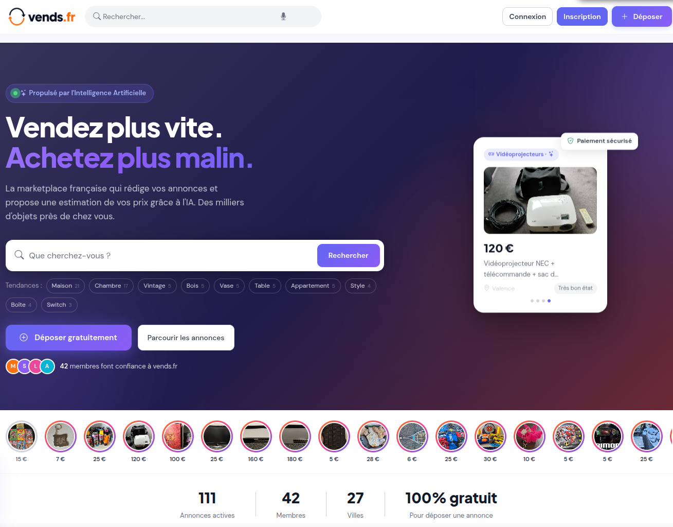 vends.fr - Vendez plus vite. Achetez plus malin.